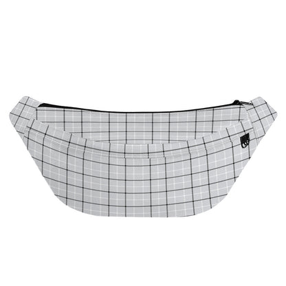 Grey Tattersall Pattern Print Fanny Pack