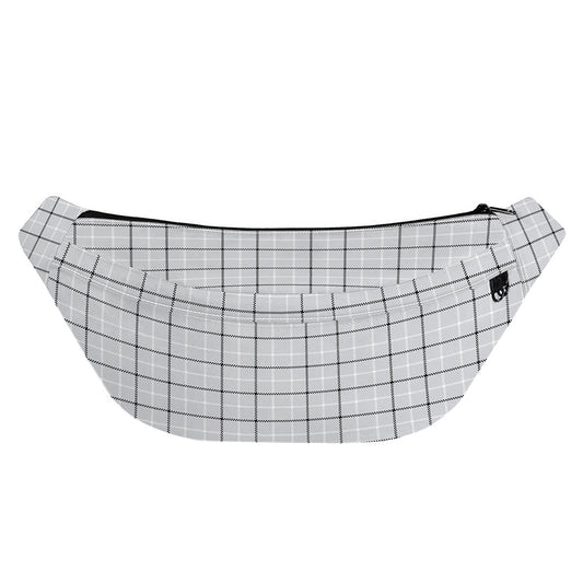 Grey Tattersall Pattern Print Fanny Pack
