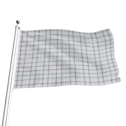 Grey Tattersall Pattern Print Flag