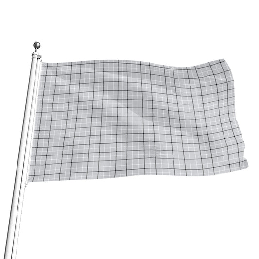 Grey Tattersall Pattern Print Flag