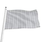 Grey Tattersall Pattern Print Flag