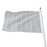 Grey Tattersall Pattern Print Flag