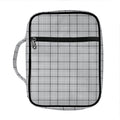 Grey Tattersall Pattern Print Front Pocket Bible Bag