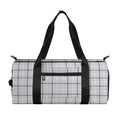 Grey Tattersall Pattern Print Gym Bag
