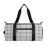 Grey Tattersall Pattern Print Gym Bag