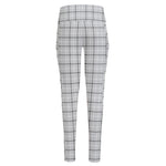 Grey Tattersall Pattern Print High-Waisted Pocket Leggings