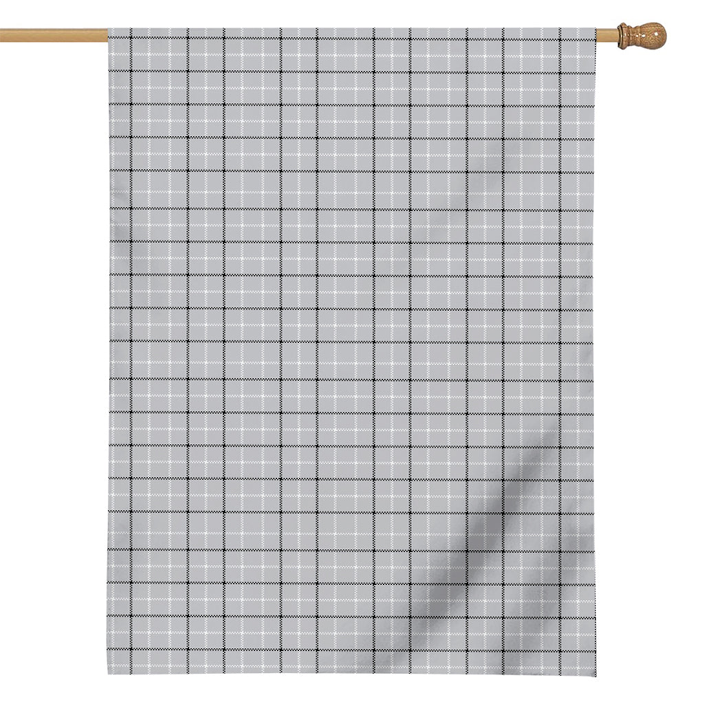 Grey Tattersall Pattern Print House Flag