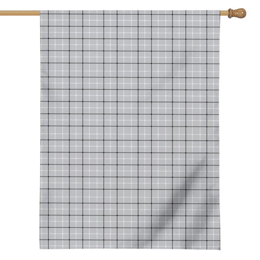 Grey Tattersall Pattern Print House Flag