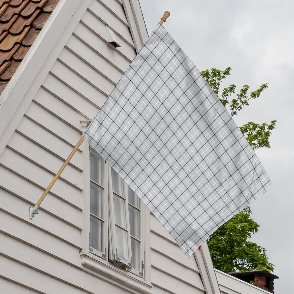 Grey Tattersall Pattern Print House Flag