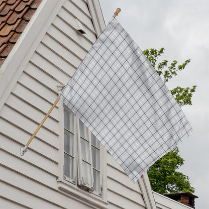 Grey Tattersall Pattern Print House Flag