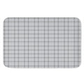 Grey Tattersall Pattern Print Indoor Door Mat