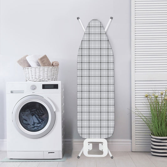 Grey Tattersall Pattern Print Ironing Board Cover