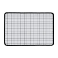 Grey Tattersall Pattern Print Kitchen Mat