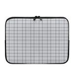 Grey Tattersall Pattern Print Laptop Sleeve