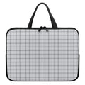 Grey Tattersall Pattern Print Laptop Sleeve With Handle