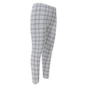 Grey Tattersall Pattern Print Men's Compression Pants