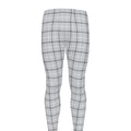 Grey Tattersall Pattern Print Men's Leggings