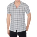 Grey Tattersall Pattern Print Men's Shirt