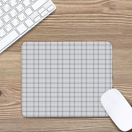 Grey Tattersall Pattern Print Mouse Pad