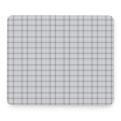 Grey Tattersall Pattern Print Mouse Pad