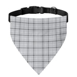 Grey Tattersall Pattern Print Over The Collar Dog Bandana