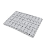 Grey Tattersall Pattern Print Pet Cooling Mat Cover
