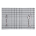 Grey Tattersall Pattern Print Placemat