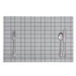Grey Tattersall Pattern Print Placemat