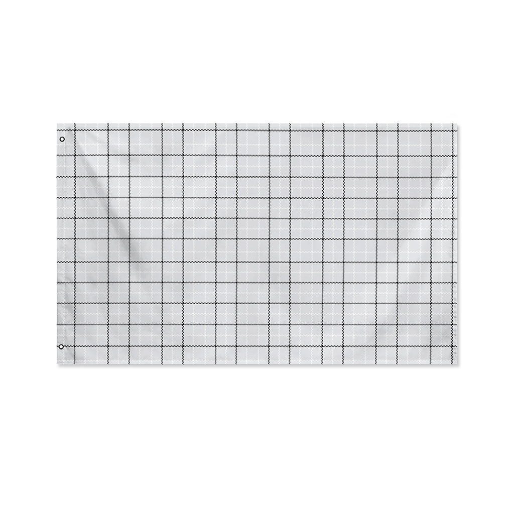 Grey Tattersall Pattern Print Polyester Flag