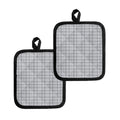 Grey Tattersall Pattern Print Pot Holders