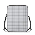 Grey Tattersall Pattern Print Rectangular Crossbody Bag