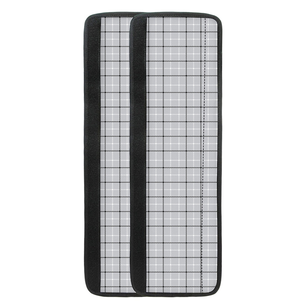Grey Tattersall Pattern Print Refrigerator Handle Covers