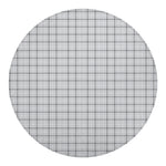 Grey Tattersall Pattern Print Round Blanket