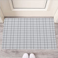 Grey Tattersall Pattern Print Rubber Doormat