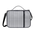 Grey Tattersall Pattern Print Shoulder Strap Bible Bag
