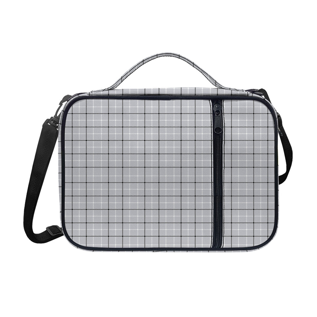Grey Tattersall Pattern Print Shoulder Strap Bible Bag
