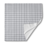 Grey Tattersall Pattern Print Silk Bandana
