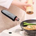 Grey Tattersall Pattern Print Skillet Handle Cover