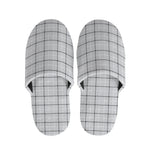 Grey Tattersall Pattern Print Slippers