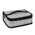Grey Tattersall Pattern Print Small Lunch Bag