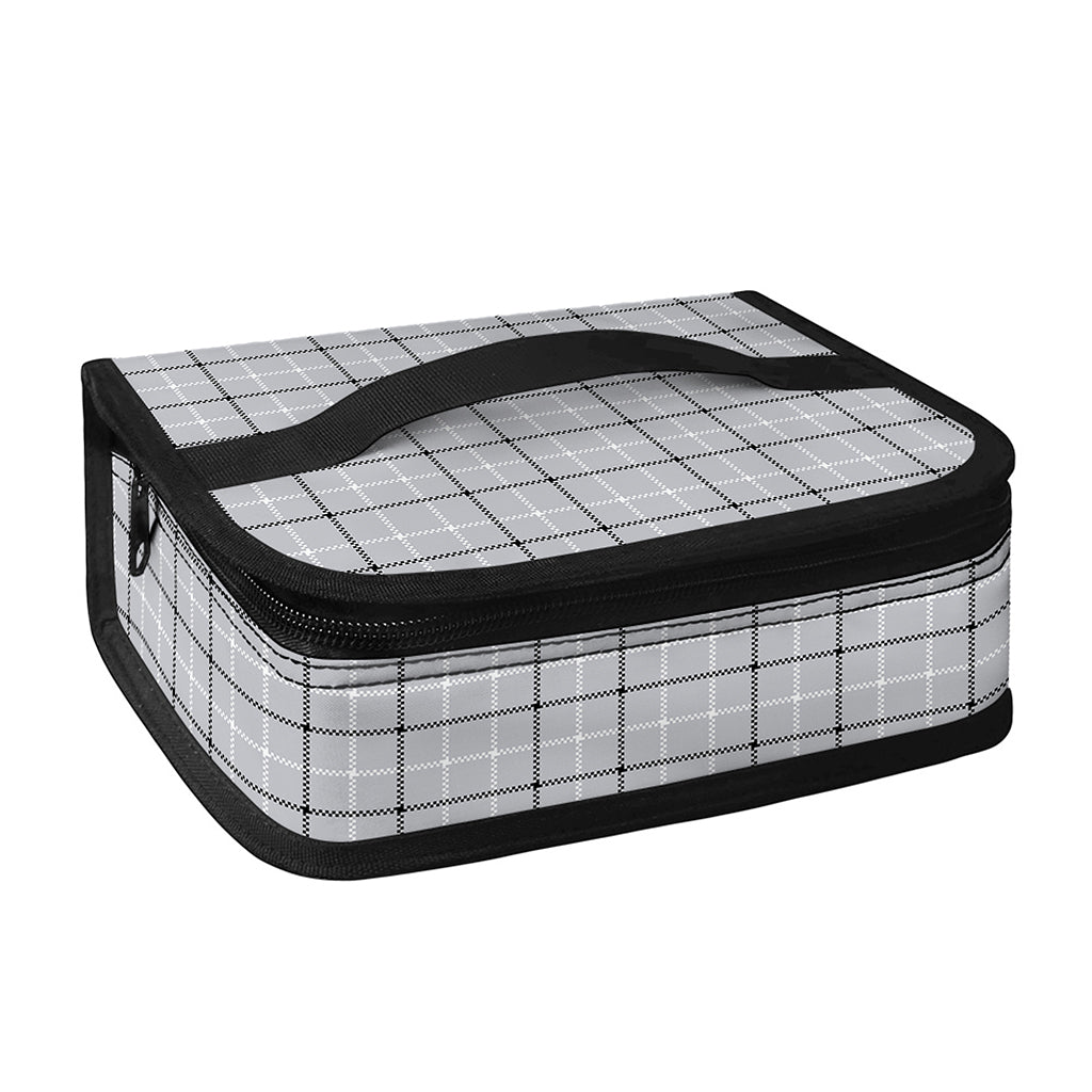 Grey Tattersall Pattern Print Small Lunch Bag