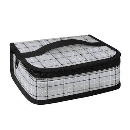 Grey Tattersall Pattern Print Small Lunch Bag