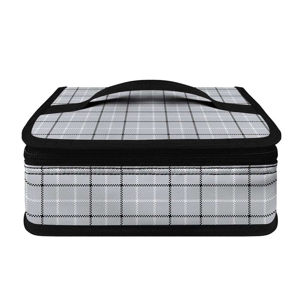 Grey Tattersall Pattern Print Small Lunch Bag