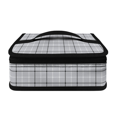 Grey Tattersall Pattern Print Small Lunch Bag
