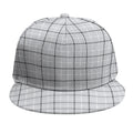 Grey Tattersall Pattern Print Snapback Cap