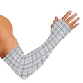 Grey Tattersall Pattern Print Sun Protection Arm Sleeves