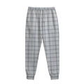 Grey Tattersall Pattern Print Sweatpants