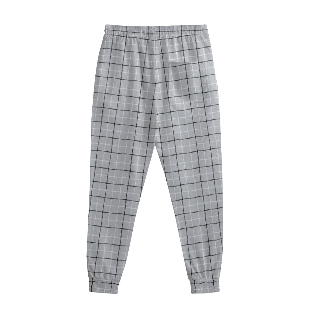 Grey Tattersall Pattern Print Sweatpants