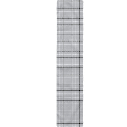 Grey Tattersall Pattern Print Table Runner