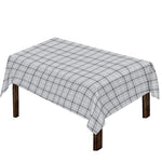Grey Tattersall Pattern Print Tablecloth